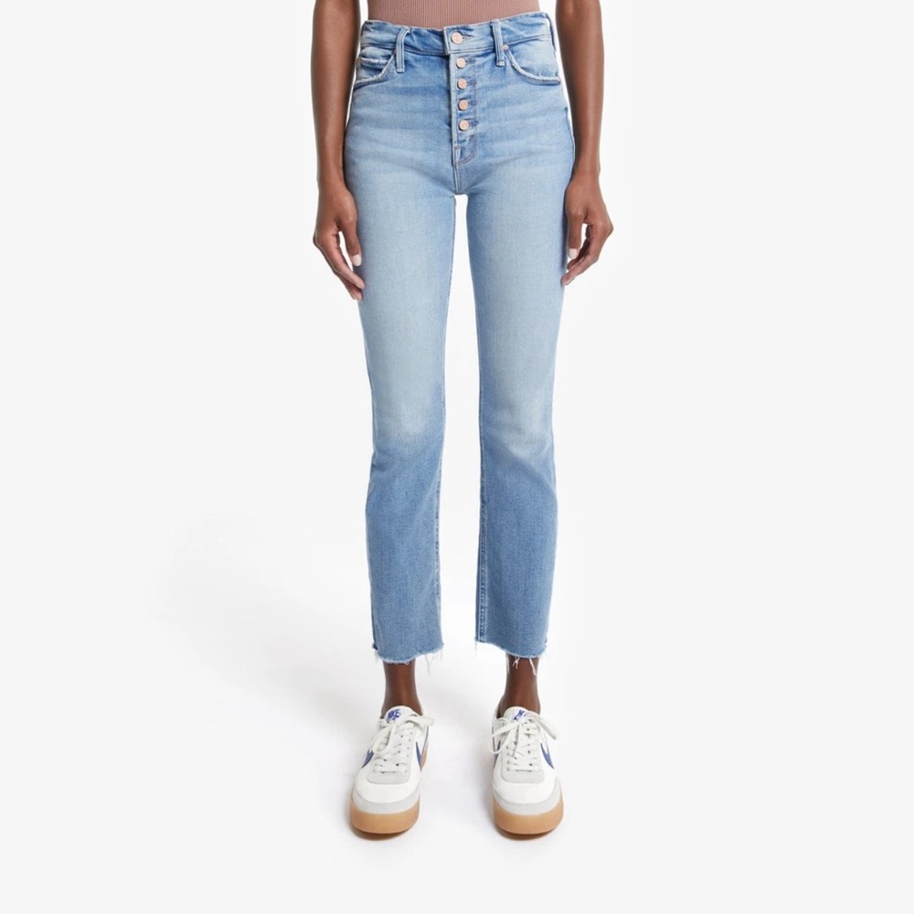 NWT MOTHER DEINEM/THE PIXIE DAZZLER ANKLE FRAY